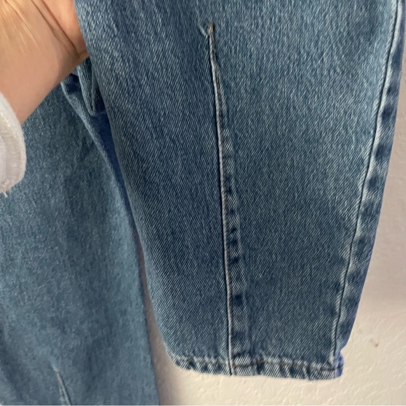 Zara Woman’s Paper Bag Denim Jeans Blue Wash Size:2 Preloved - Picture 12 of 12